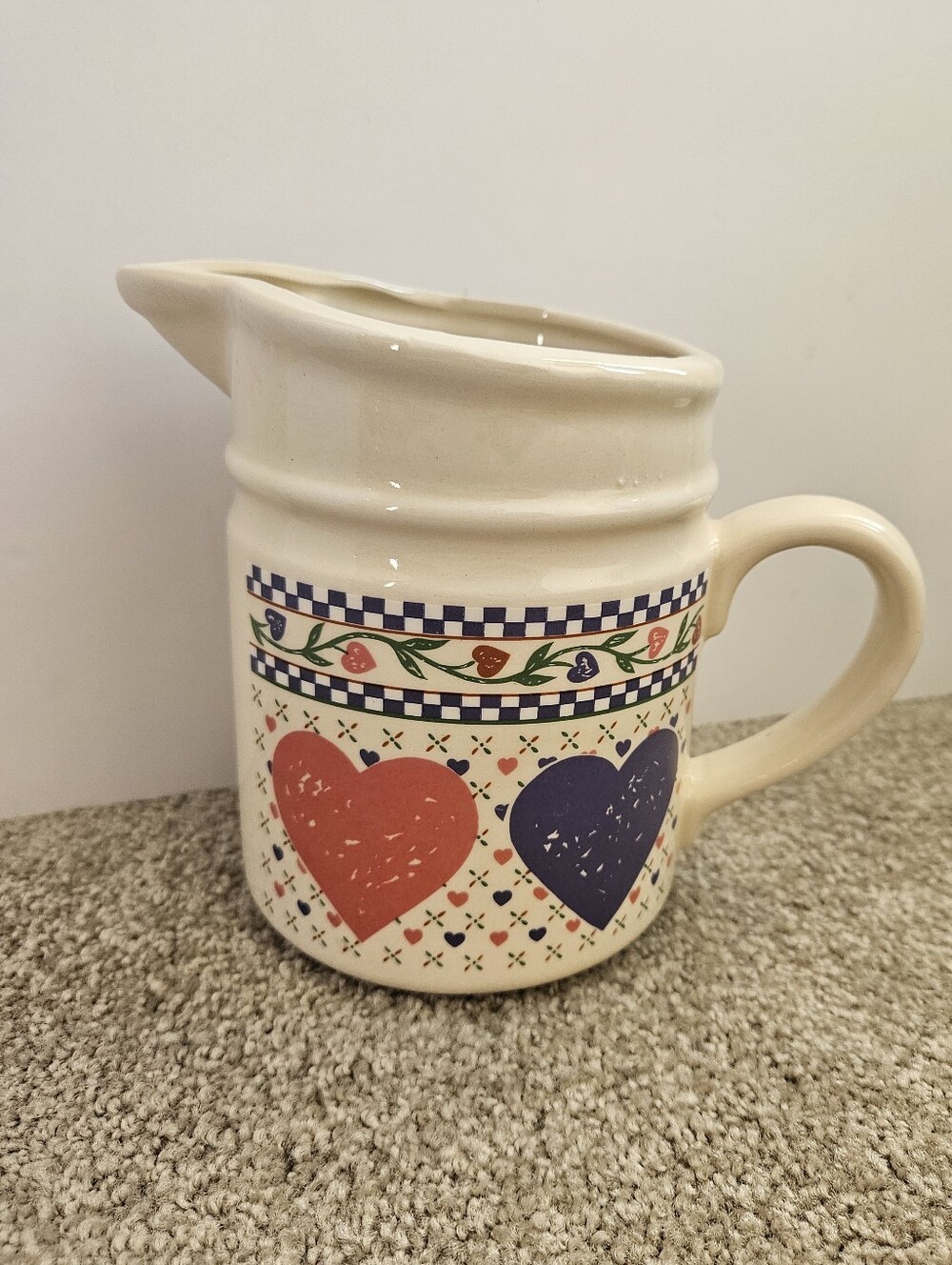 Vintage 80's Hearts Delight Pitcher